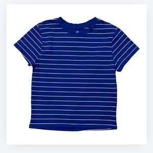 Splash Blue and White Striped Baby Tee